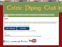 Tablet Screenshot of celticpipingclub.com